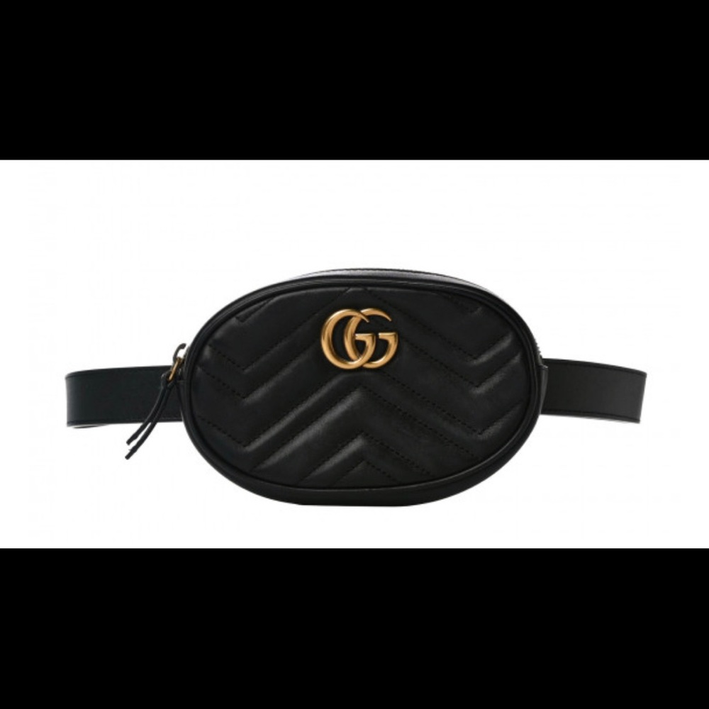 Matelasse GG Marmont Belt Bag 85 34 Black